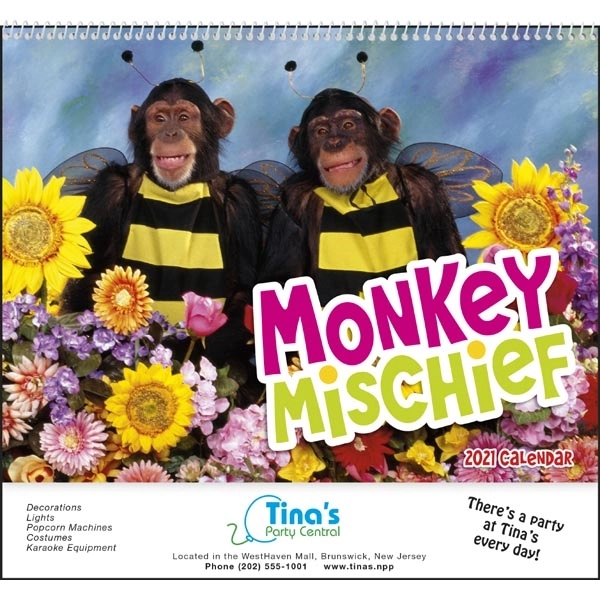 Spiral Monkey Mischief Lifestyle 2022 Appointment Calendar - Image 16