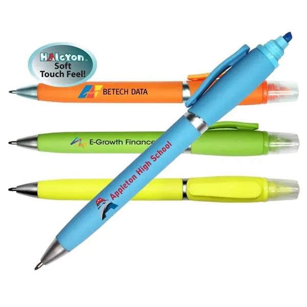 Halcyon® 2 in 1 Pen/Highlighter, Full Color Digital - Image 1