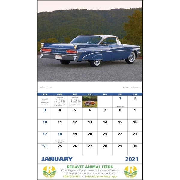 Stapled Classic Autos Vehicle 2022 Appointment Calendar - Image 17