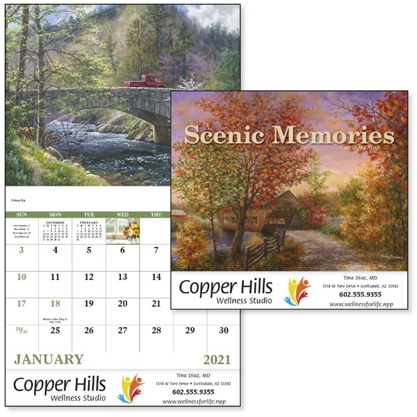 Stapled Scenic Memories 2022 Appointment Calendar - Image 1