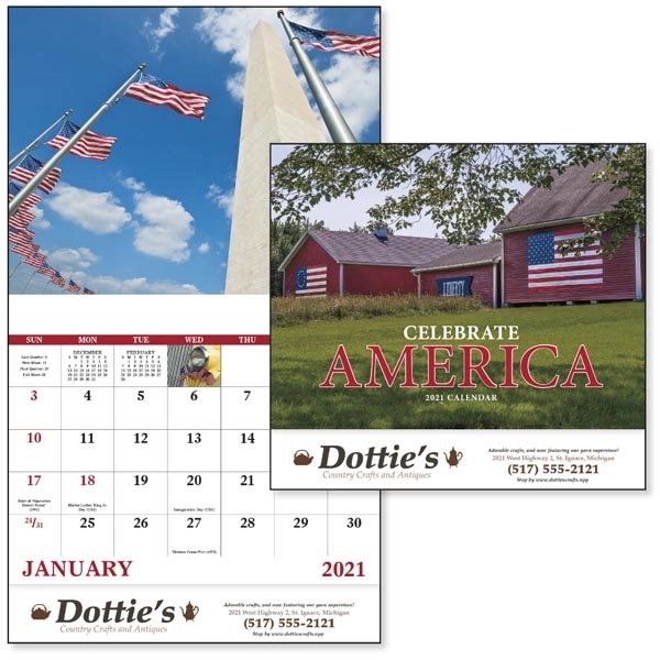 Stapled Celebrate America Americana Appointment Calendar - Image 1