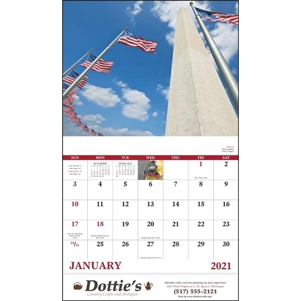 Stapled Celebrate America Americana Appointment Calendar - Image 17