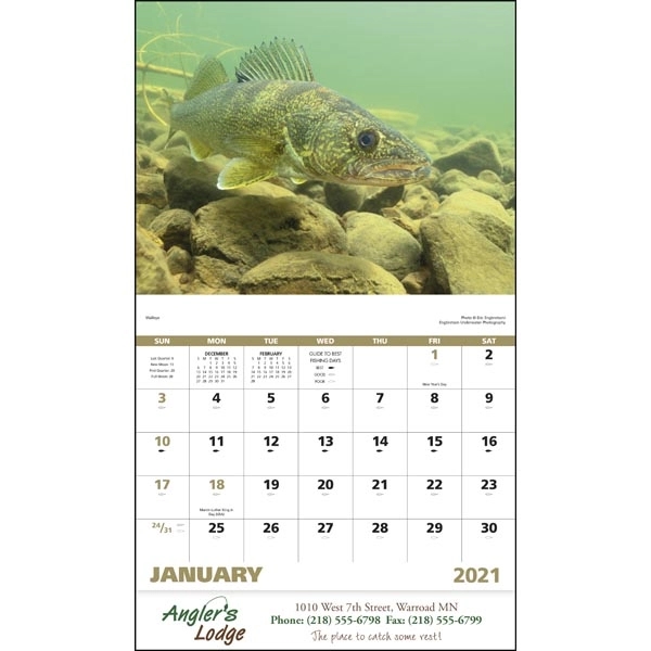 Stapled Fishing Sports/Wildlife 2022 Appointment Calendar - Image 17