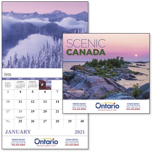 Stapled Scenic Canada 2022 Appointment Calendar - Image 1