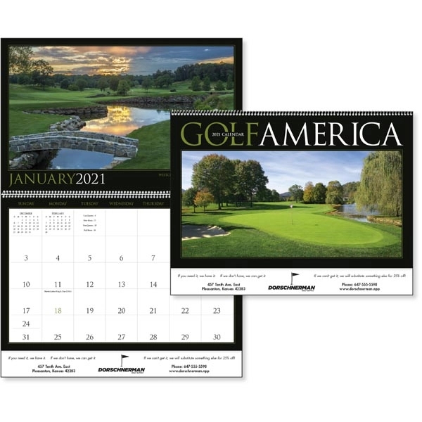 Golf America 2022 Calendar - Image 1