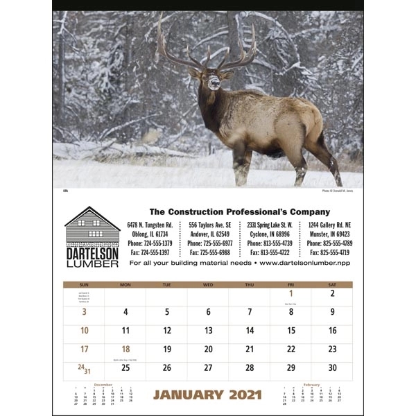 North America Wildlife 2022 Calendar - Image 1