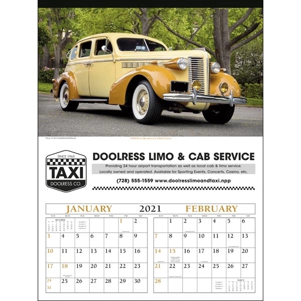 Antique Cars 2022 Calendar - Image 1
