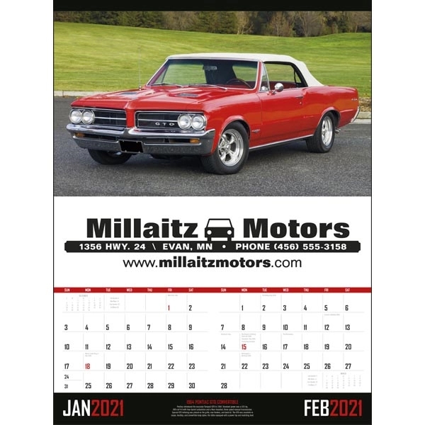Muscle Cars 2022 Calendar - Image 1