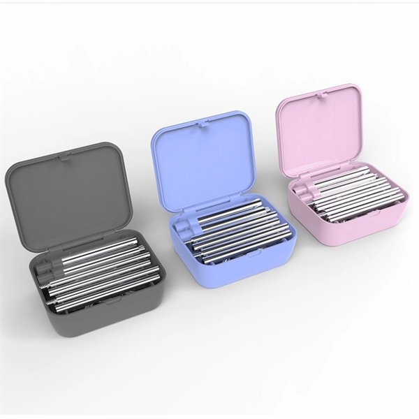 Portable Reusable Cutlery Set With Straw Spoon Knife Fork - Image 4