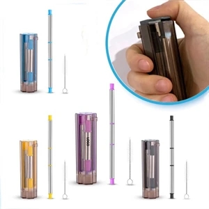 Portable Reusable Stainless Steel Drinking Straw
