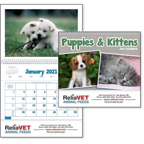 Puppies & Kittens Pocket 2022 Calendar - Image 1