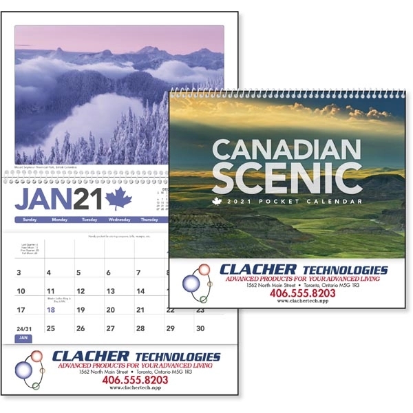Canadian Scenic Pocket 2022 Calendar - Image 1