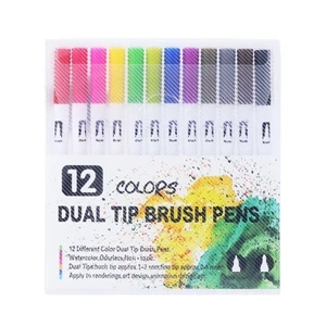 12 colors double head watercolor pens Markers Paint Pens