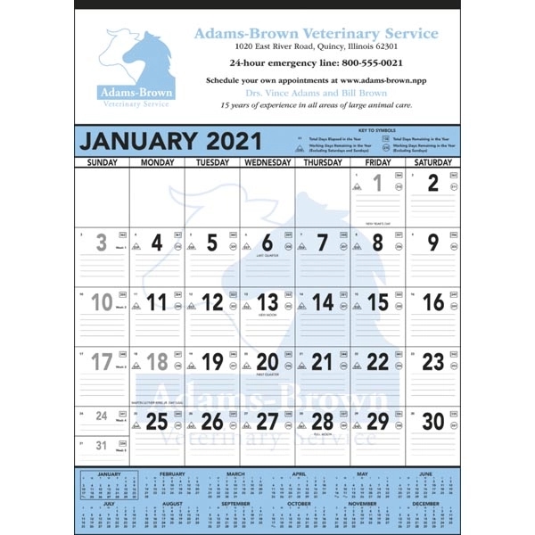 Black & White Contractor Memo 2022 Calendar - Image 2