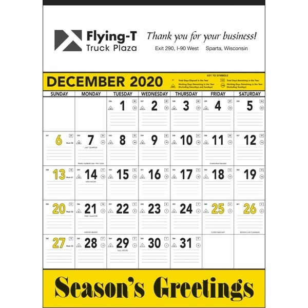 Yellow & Black Contractor's Memo 2022 Calendar - Image 1