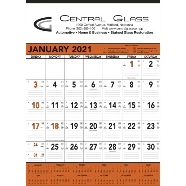 Orange & Black Contractor Memo 2022 Calendar - Image 2
