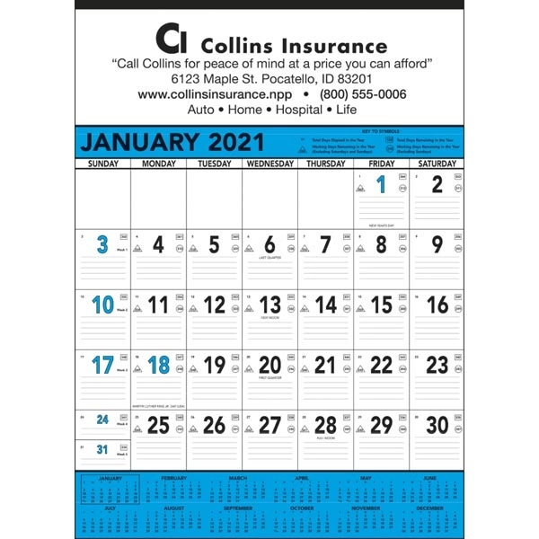 Blue & Black Contractor Memo 2022 Calendar - Image 2