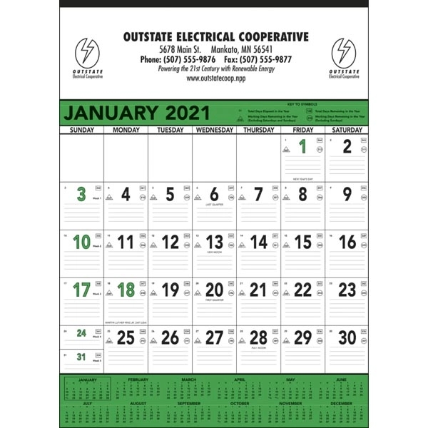 Green & Black Contractor Memo 2022 Calendar - Image 2