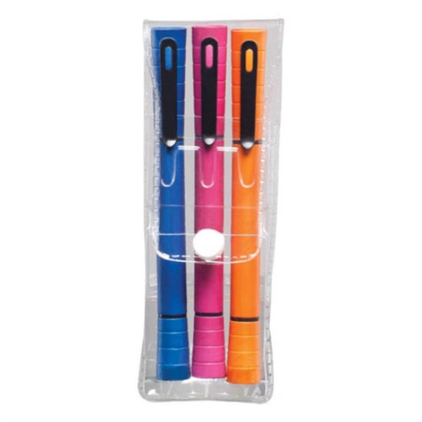Double Pen/Highlighter 3pc Gift Pack - Image 1