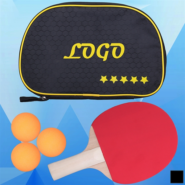 Table Tennis Set w/ Balls and Sleeve - Image 1