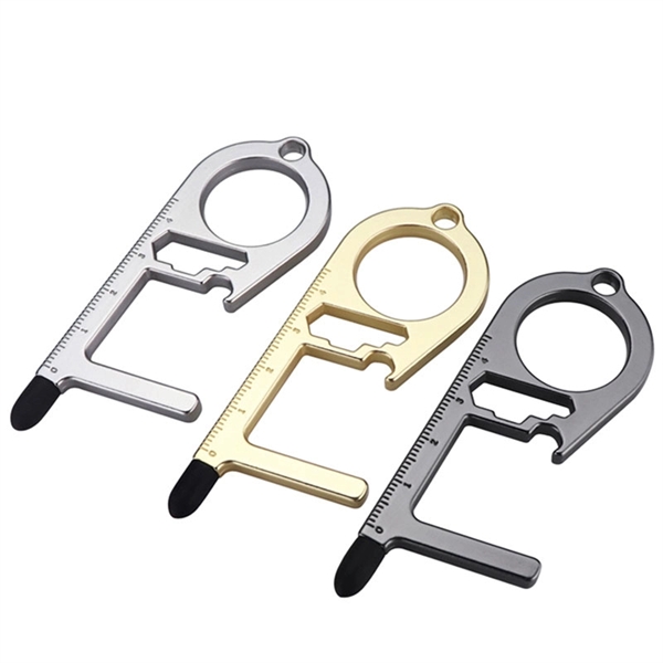 No Touch Key Door Opener Tool With Key Ring - Image 1
