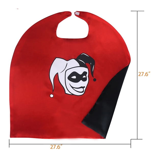 27.5" *27.5" Children Halloween clown cloak with mask     - Image 3