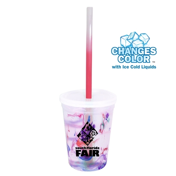 12 oz. Rainbow Confetti Mood Cup/Straw/Lid Set - Image 5