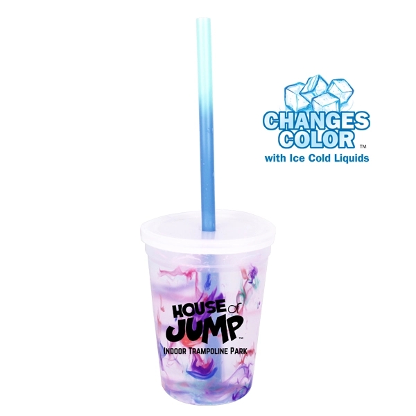 12 oz. Rainbow Confetti Mood Cup/Straw/Lid Set - Image 6