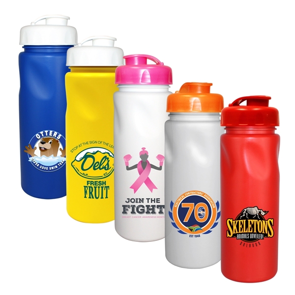 24 Oz. Cycle Bottle with Flip Top Cap, Full Color Digital - Image 1