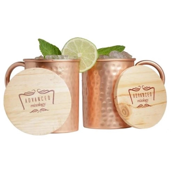 Classic Style Moscow Mule Mugs with Copper Handle - Image 1