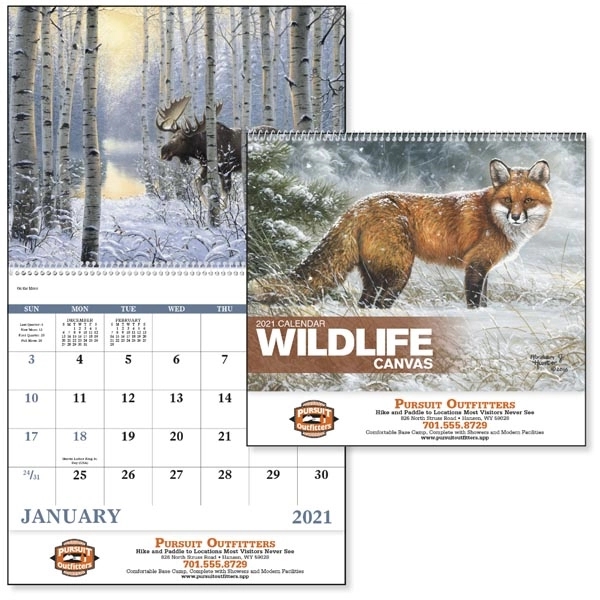Spiral Wildlife Canvas 2022 Appointment Calendar - Image 1
