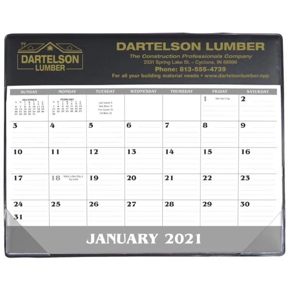 Small Vinyl Desk Pad 2022 Calendar - Image 2