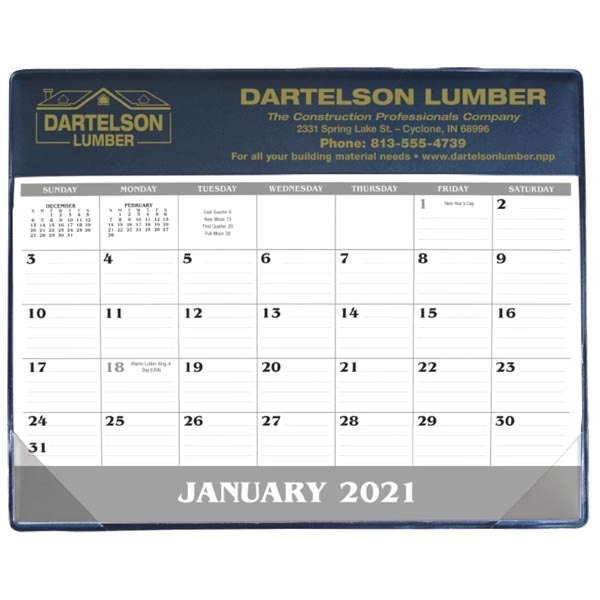 Small Vinyl Desk Pad 2022 Calendar - Image 3