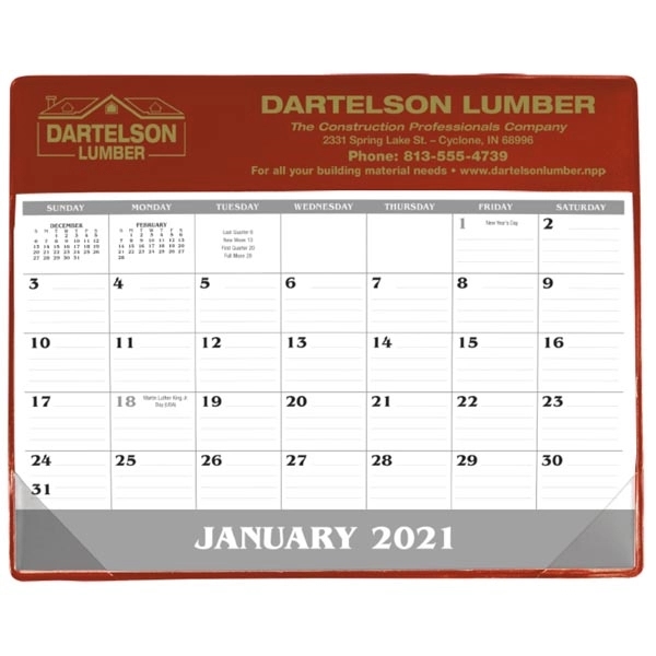 Small Vinyl Desk Pad 2022 Calendar - Image 4