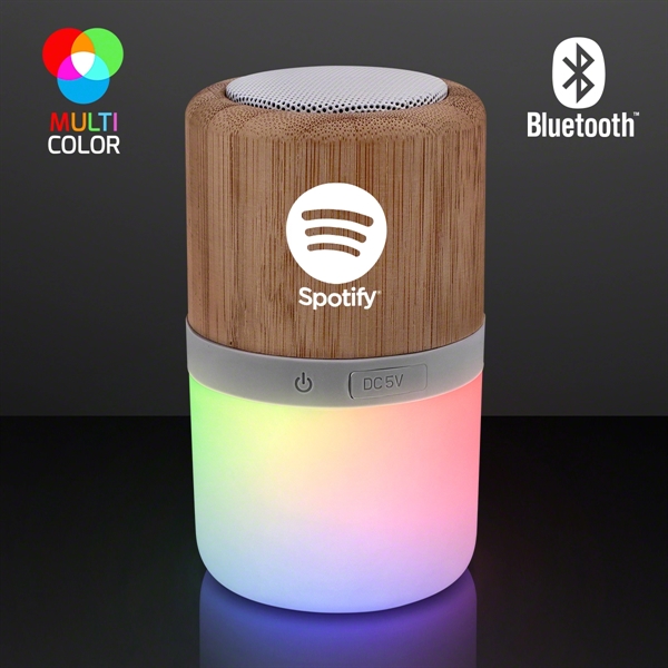 4.25" Light Up Speaker, Bluetooth + Rechargeable - Image 1