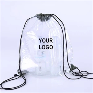 Transparent Clear PVC Drawstring Backpack    