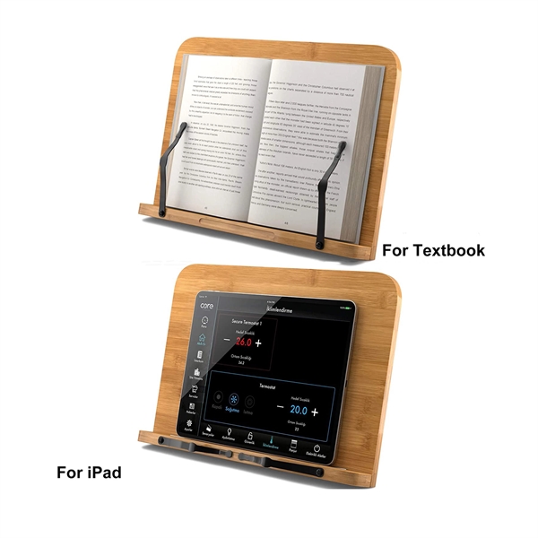 Adjustable Bamboo Book Laptop Holder Tray - Image 4