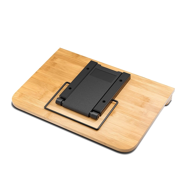 Adjustable Bamboo Book Laptop Holder Tray - Image 5