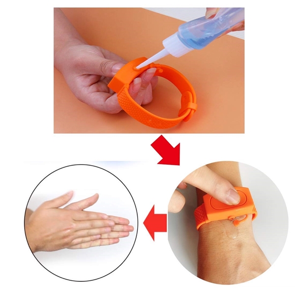 Silicone Refillable Wristband Hand Dispenser Empty - Image 3