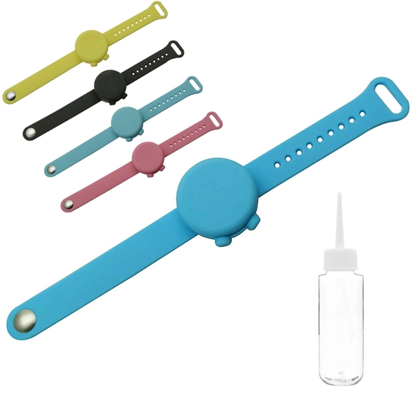 Wristband Hand Sanitizer Dispenser Silicone Refillable - Image 1