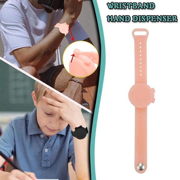 Wristband Hand Sanitizer Dispenser Silicone Refillable - Image 2