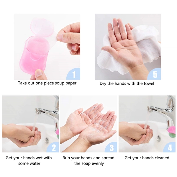 Portable Disposable Outdoor Hand Washing Paper Soap - Image 3