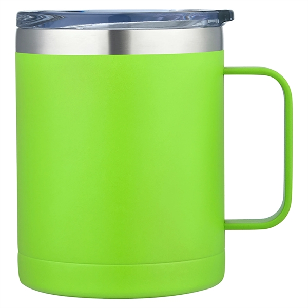 14oz Stainless Steel Vacuum Camping Mug with Handle - Image 10