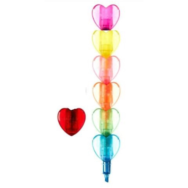 7-Color Heart-Shaped Pen Highlighter