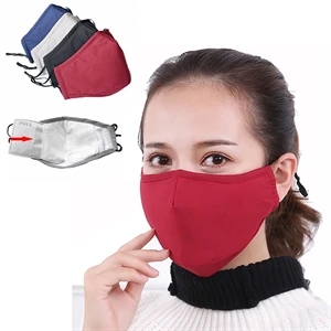 Adult 3 layers Mask With Replaceable 2.5pm Filter Pouch