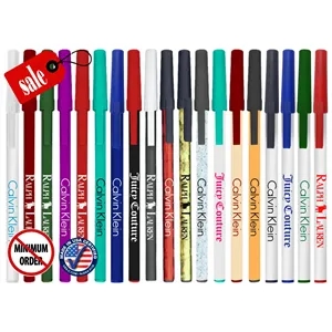 Closeout Certified USA Made White Stick Promo Pen - No Minim