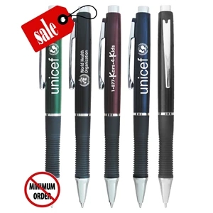 Closeout Deluxe Click Pens Pen with Rubber Grip - No Minimum