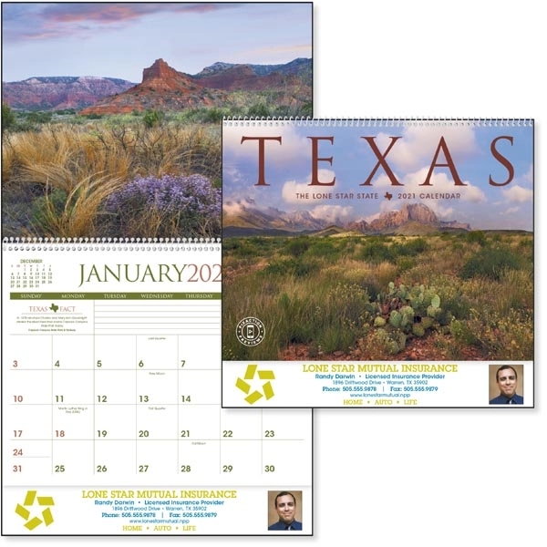 Texas 2022 Calendar - Image 1