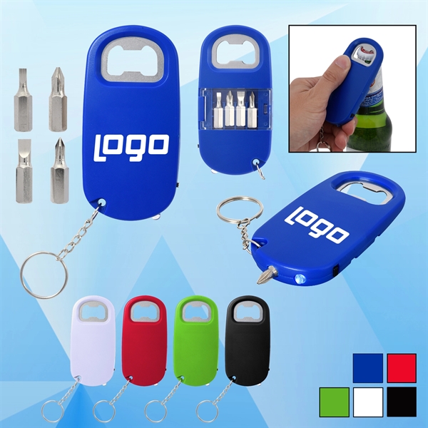 Bottle Opener w/ Key Chain and Screwdriver Set - Image 1