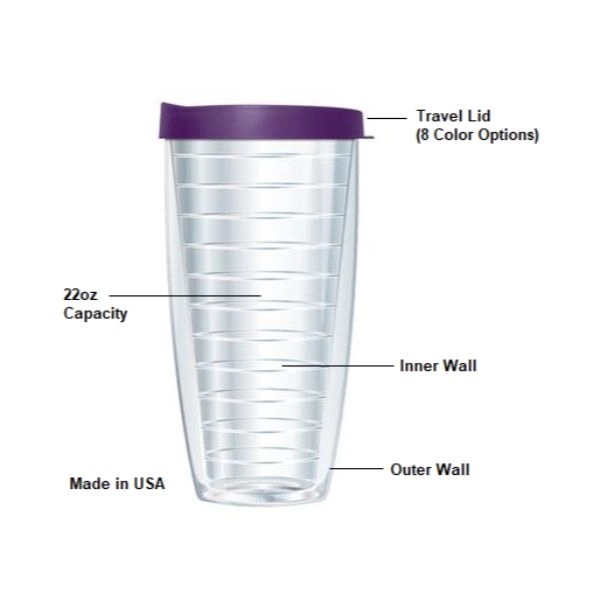 22 oz Travel Tumbler w/ Full color Wrap Imprint Double Wall - Image 2
